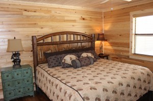 Rivers edge cabin bedroom